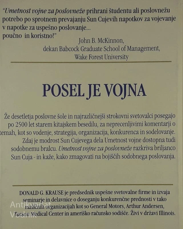 UMETNOST VOJNE ZA POSLOVNEŽE, Donald G. Krause