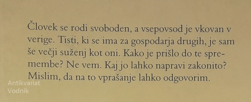 DRUŽBENA POGODBA, Jean-Jacques Rousseau