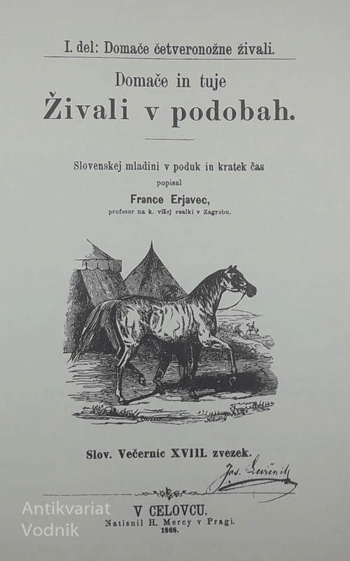 DOMAČE IN TUJE ŽIVALI V PODOBAH, Fran Erjavec