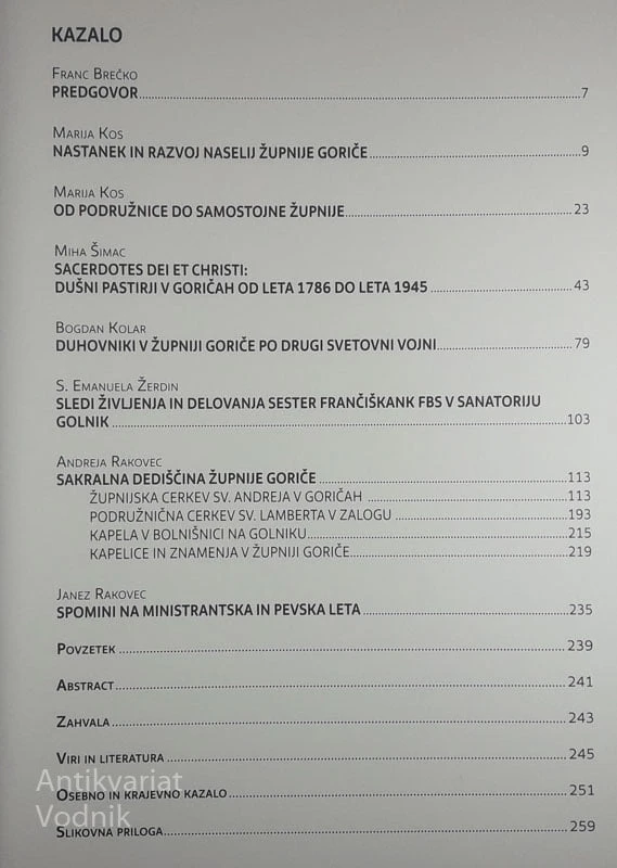 POD ZALOŠKO GOROIN KRIŽEM SV. ANDREJA, več avtorjev