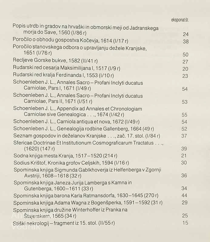 ROKOPISI ARHIVA REPUBLIKE SLOVENIJE; KATALOGI (ZVEZEK 10)