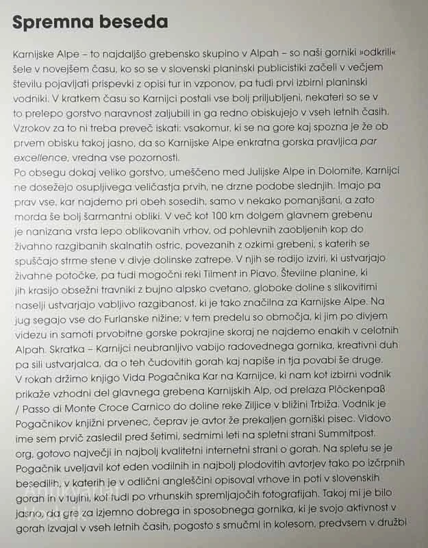 KAR NA KARNJICE, Vid Pogačnik