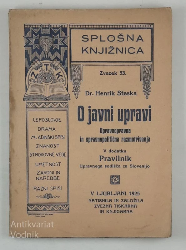 O JAVNI UPRAVI, dr. Henrik Steska