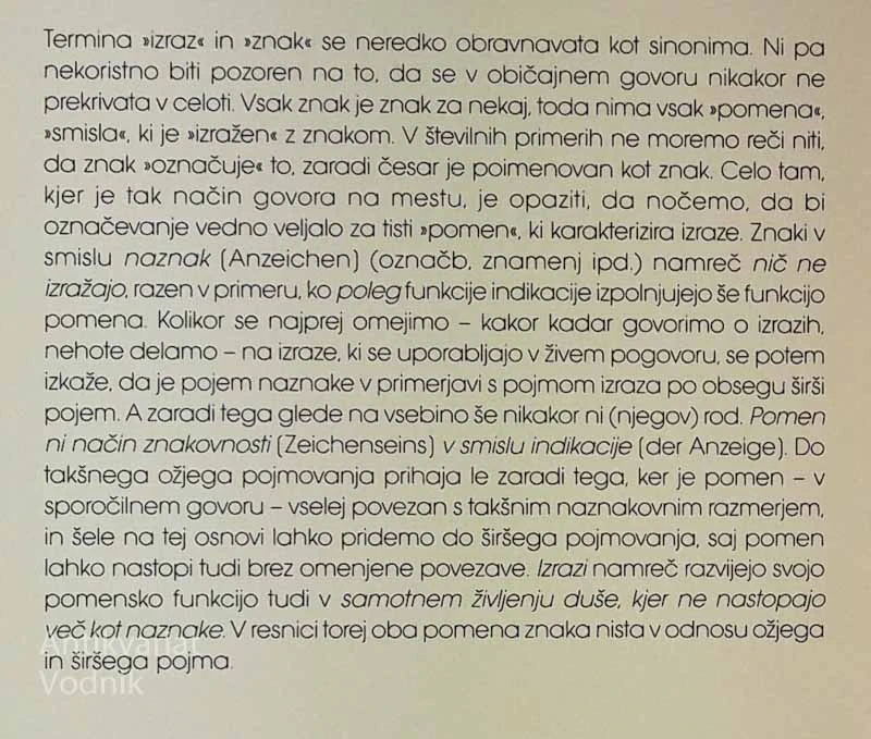 IZRAZ IN POMEN, Edmund Husserl