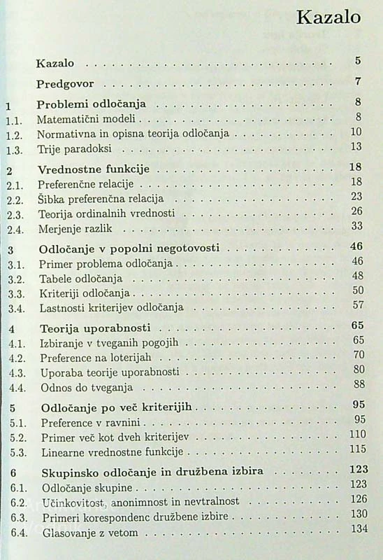 MATEMATIKA IN ODLOČANJE, Vesna Omladič