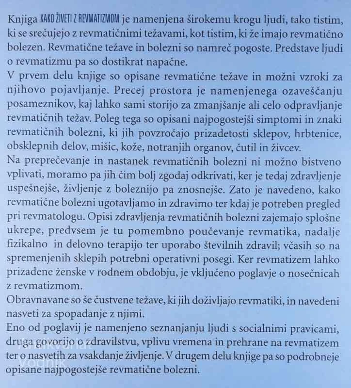 KAKO ŽIVETI Z REVMATIZMOM: BOLEČINA, SAMOPOMOČ, ZDRAVLJENJE