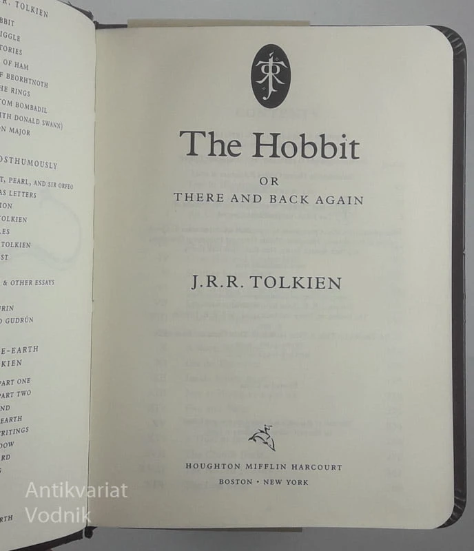 THE HOBBIT; OR THERE AND BACK AGAIN, J. R. R. Tolkien