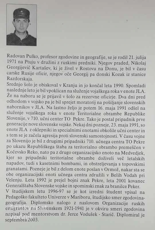 RUSKA EMIGRACIJA NA SLOVENSKEM 1921-1941, Radovan Pulko