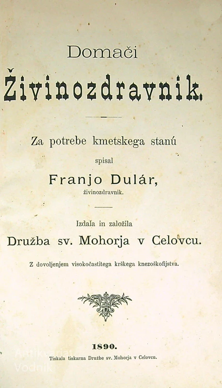 DOMAČI ŽIVINOZDRAVNIK, Franjo Dulár