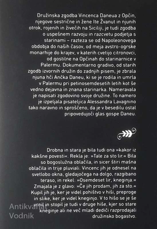 DRUŽINA DANEU, STARINARJI, Alessandra Lavagnino