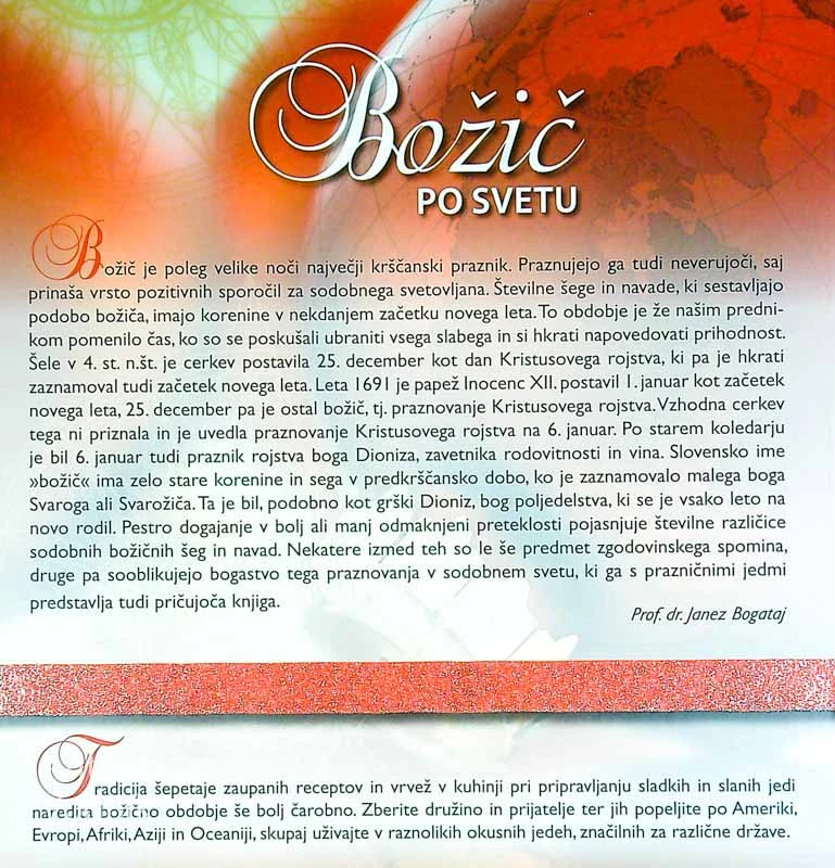 BOŽIČ PO SVETU; RECEPTI 5 CELIN, Mojca Žnidaršič