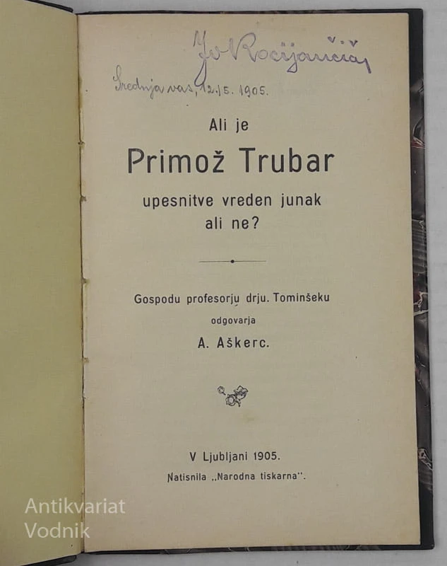 Ali je PRIMOŽ TRUBAR upesnitve vreden junak ali ne?