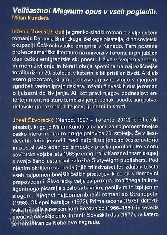 INŽENIR ČLOVEŠKIH DUŠ (1-2), Josef Škvorecky