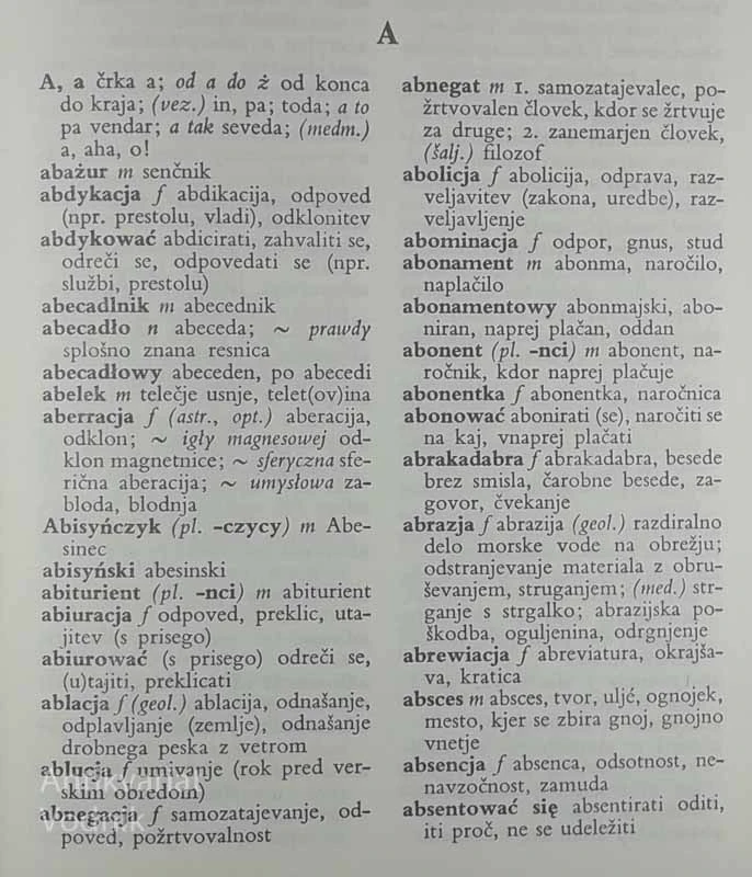 POLJSKO – SLOVENSKI SLOVAR, France Vodnik