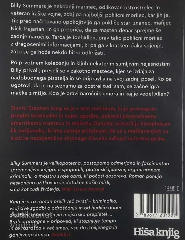 BILLY SUMMERS, Stephen King