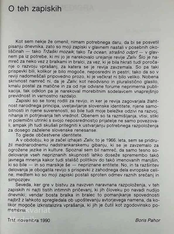 ŽLAHTNE TRANSVERZALE, Boris Pahor
