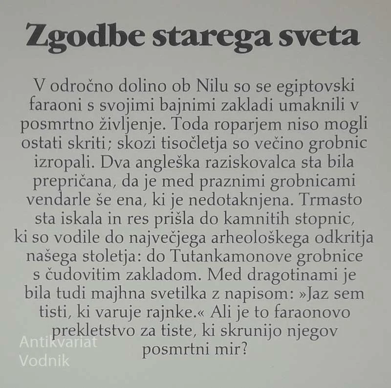 TUTANKAMON; ZGODBE STAREGA SVETA, Piero Ventura in Gian Paolo Ceserani