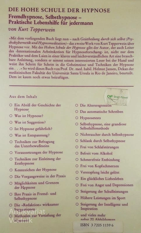 DIE HOHE SCHULE DER HYPNOSE