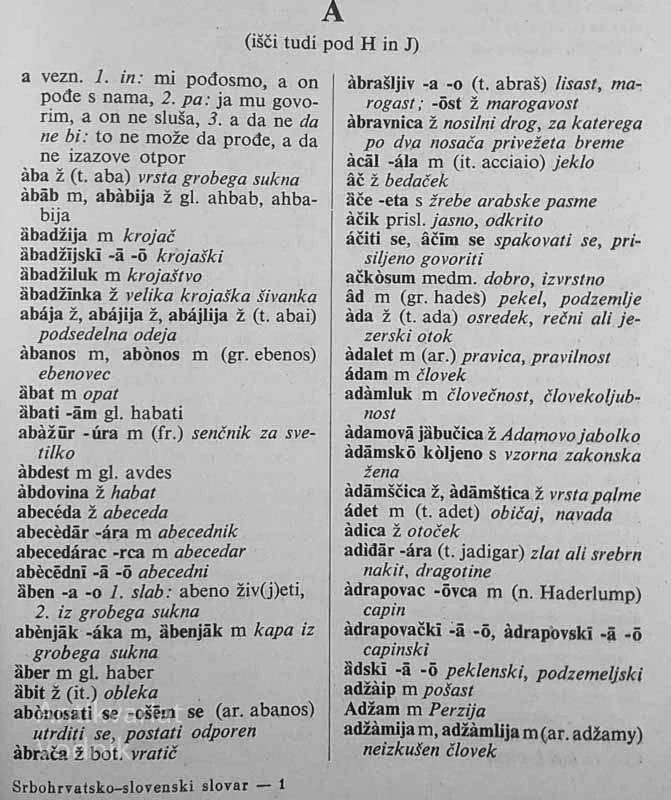 SRBOHRVATSKO-SLOVENSKI SLOVAR, Janko Jurančič