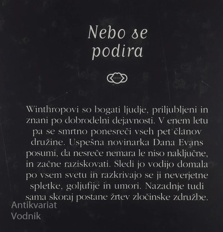 NEBO SE PODIRA, Sidney Sheldon