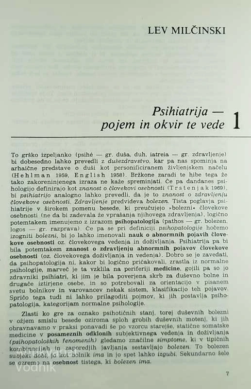 PSIHIATRIJA, več avtorjev