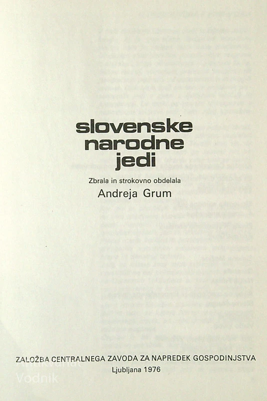 SLOVENSKE NARODNE JEDI, Andreja Grum