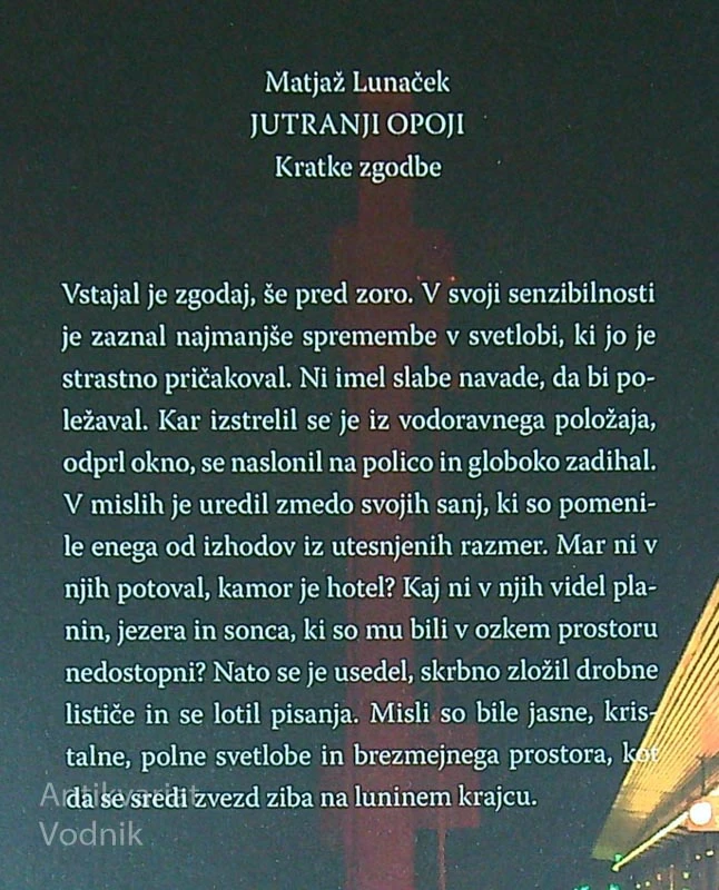 JUTRANJI OPOJI, Matjaž Lunaček