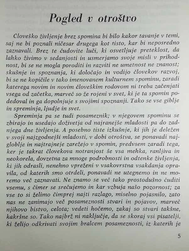 SPOMINI NA OTROŠTVO, izbrala Kristina Brenkova, ilustriral Milan Bizovičar