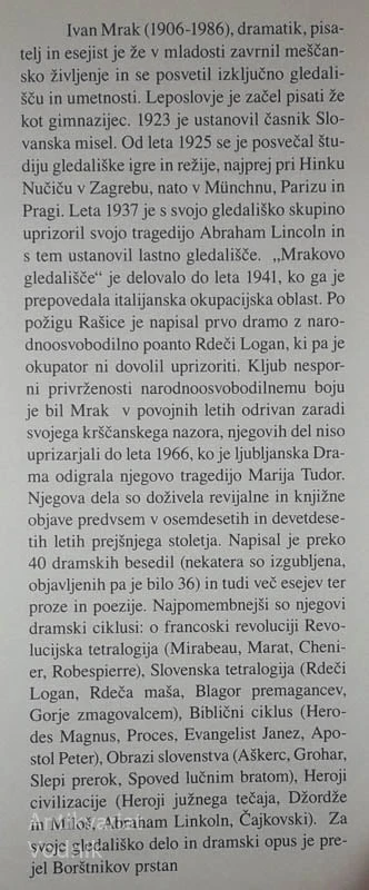 TRAGIČNI PARADOKS BIVANJA, Ivan Mrak