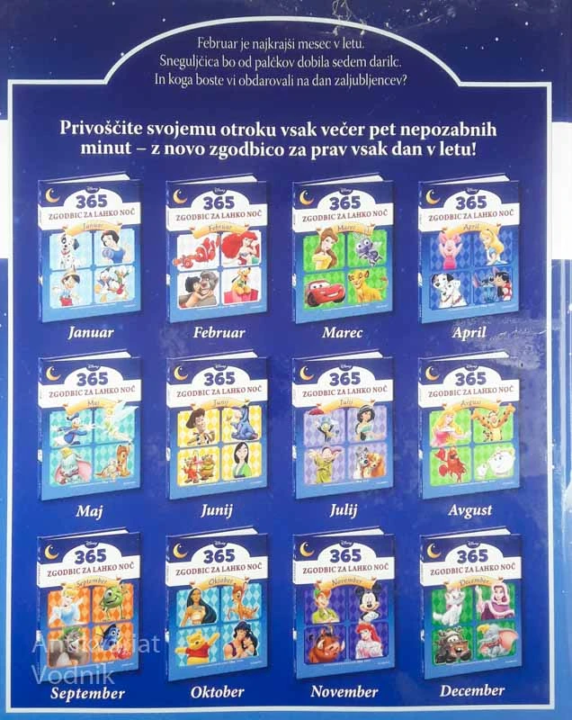 DISNEY 365 ZGODBIC ZA LAHKO NOČ 1-12