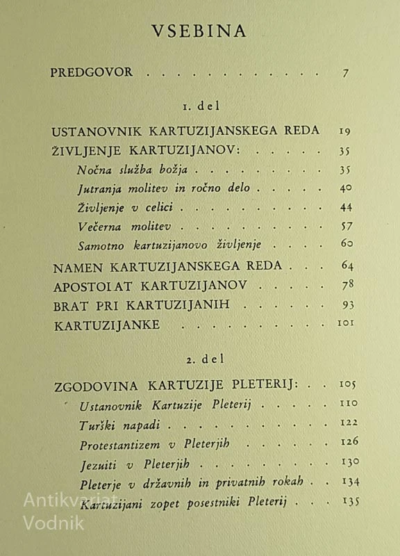 KARTUZIJANI IN KARTUZIJA PLETERJE