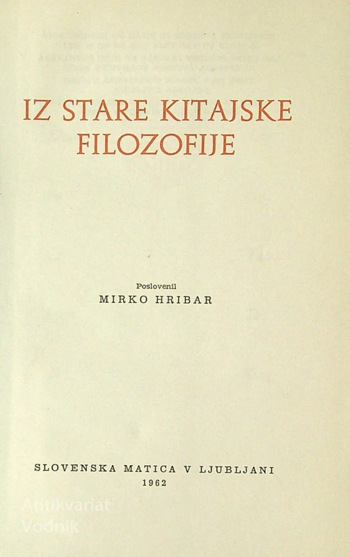 IZ STARE KITAJSKE FILOZOFIJE