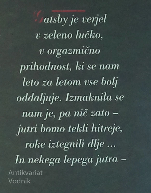 VELIKI GATSBY, Francis Scott Fitzgerald