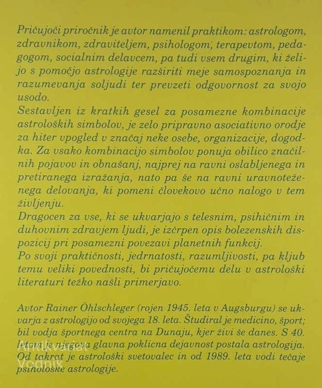 IZTOČNICE ZA INTERPRETACIJO HOROSKOP, Rainer Ohlschleger