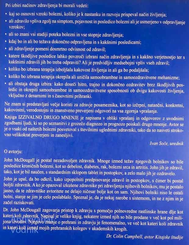 IZZIVALNO DRUGO MNENJE, John A. McDougall
