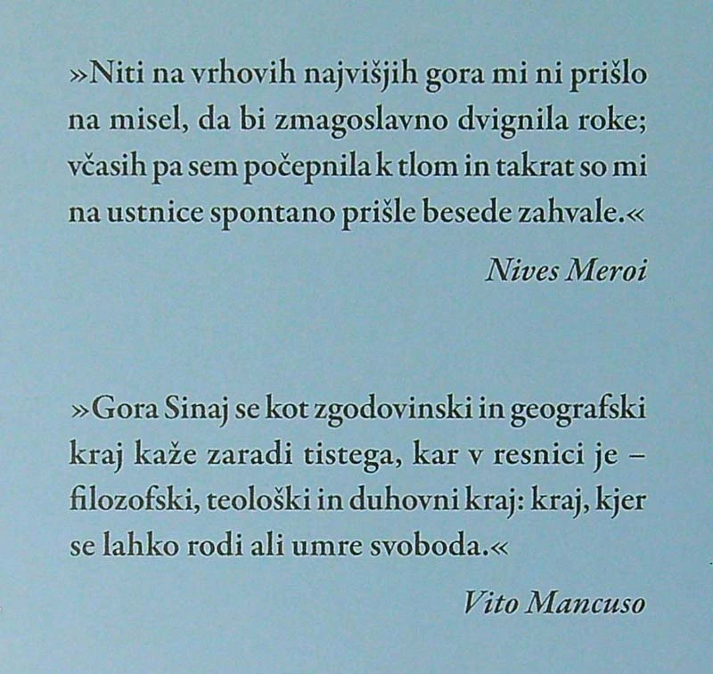 SINAJ, Vito Mancuso in Nives Meroi
