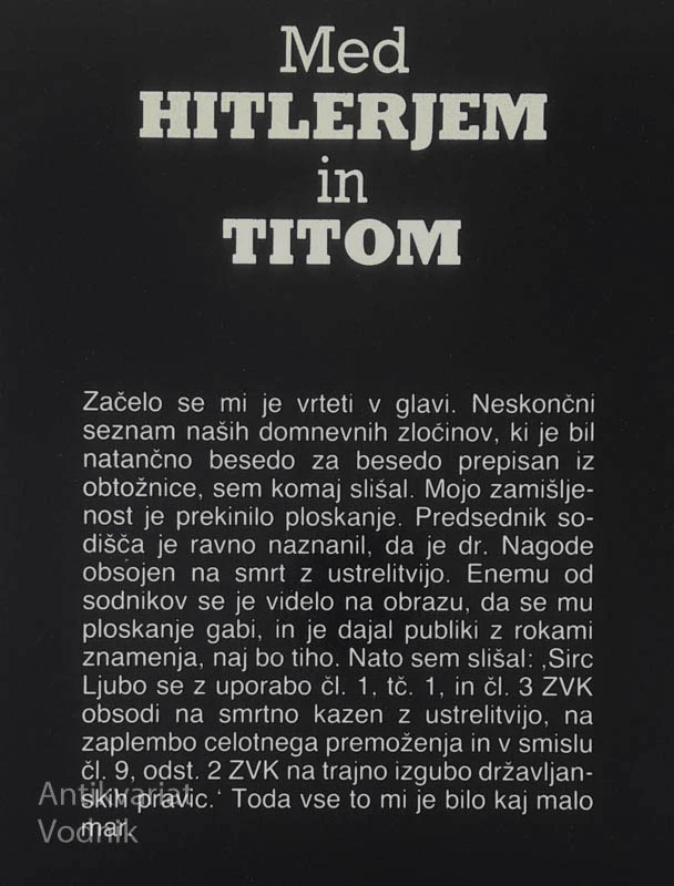 MED HITLERJEM IN TITOM, Ljubo Siro
