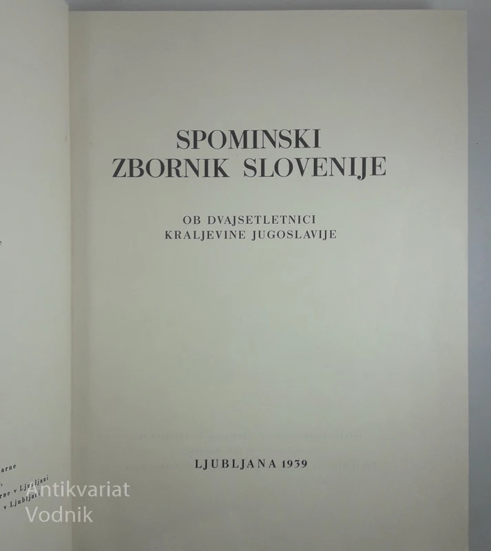 SPOMINSKI ZBORNIK SLOVENIJE