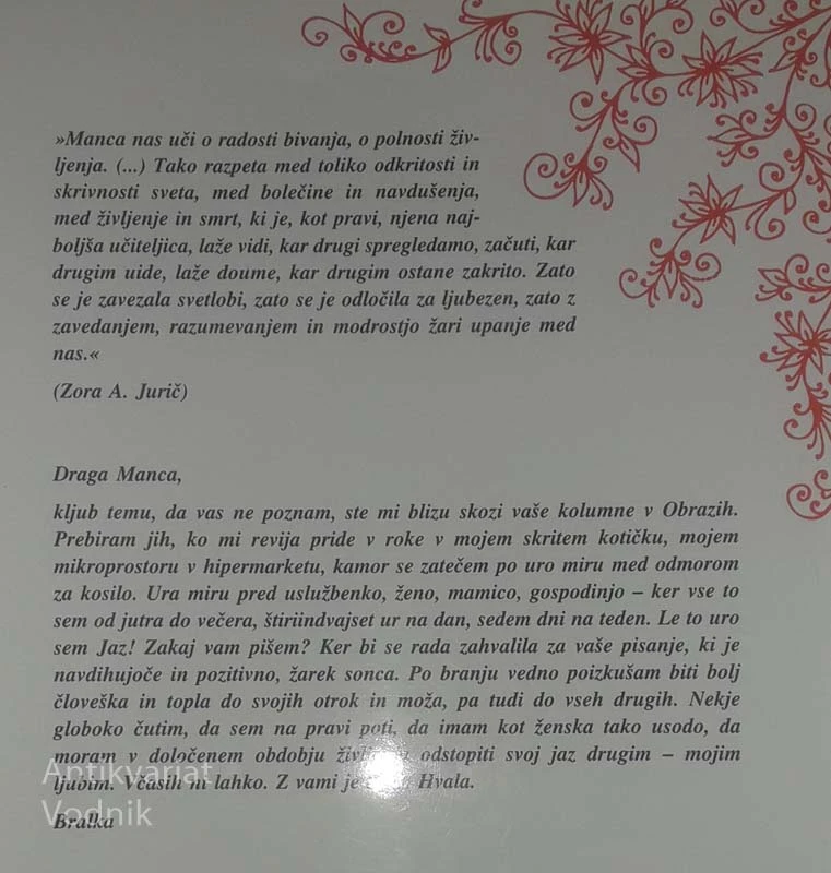 ŽARETI UPANJE, Manca Košir