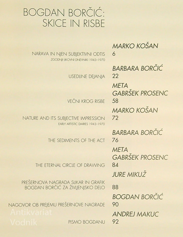 SKICE IN RISBE, Bogdan Borčić