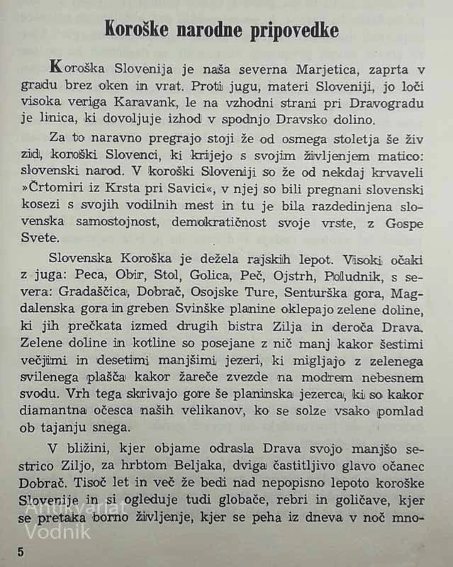 KOROŠKE PRIPOVEDKE, Vinko Möderndorfer