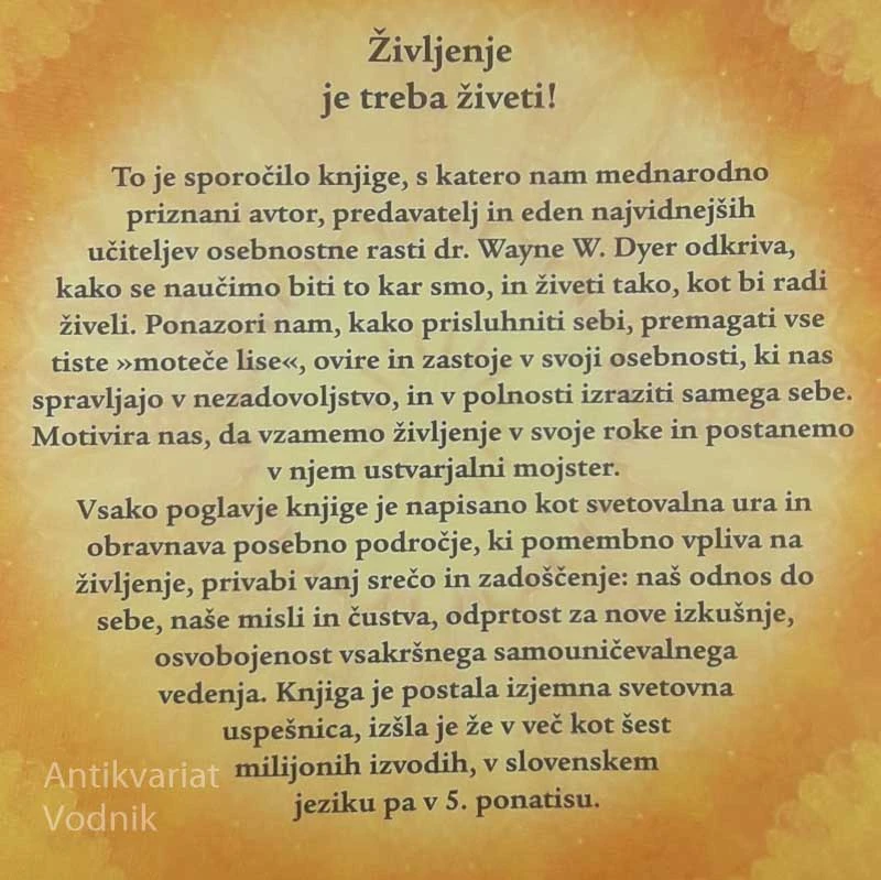 ŽIVLJENJE KOT IGRA, dr. Wayne W. Dyer