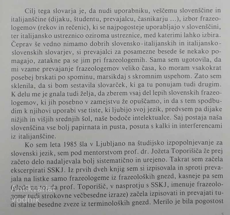 DVE MUHI NA EN MAH; SLOVENSKO-ITALIJANSKI FRAZEOLOŠKI SLOVAR