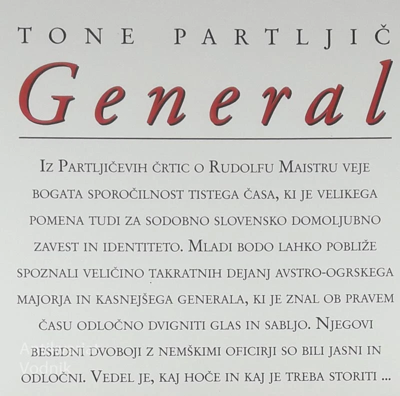 GENERAL; DESET ČRTIC O RUDOLFU MAISTRU, Tone Partljič