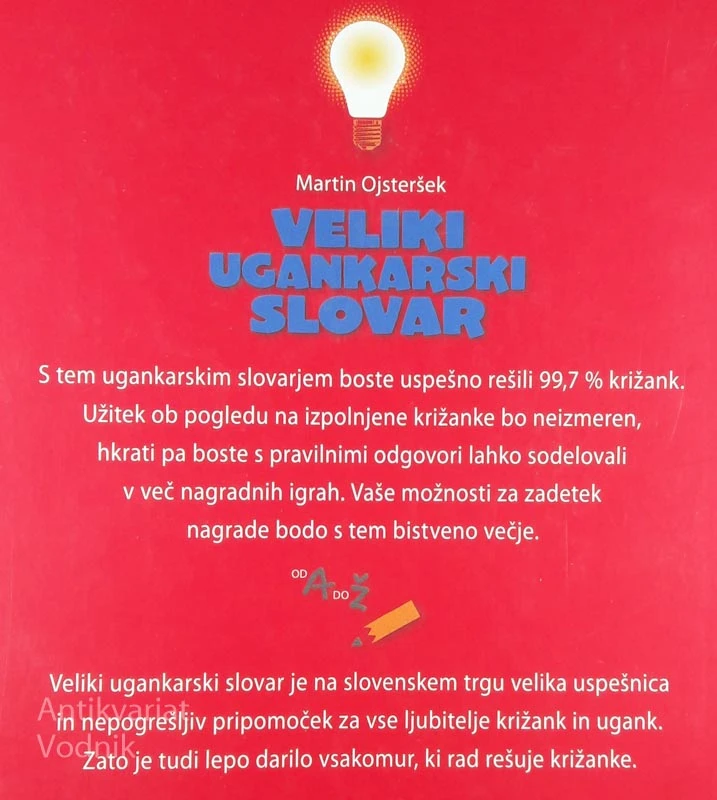 VELIKI UGANKARSKI SLOVAR OD A DO Ž, Martin Ojsteršek