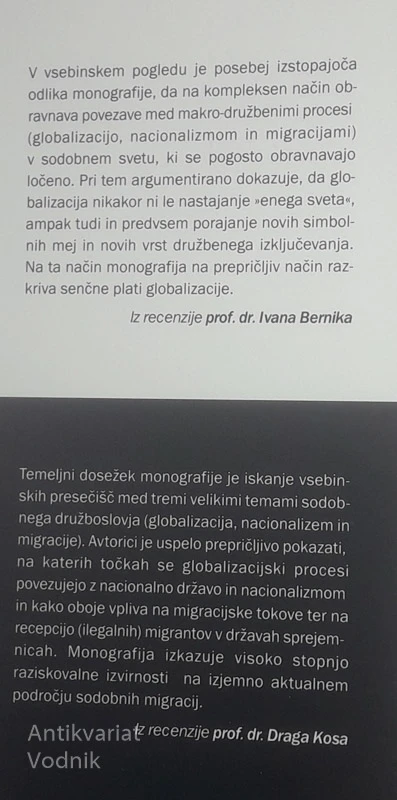 NEPOVABLJENI; GLOBALIZACIJA, NACIONALIZEM IN MIGRACIJE, Ana Kralj