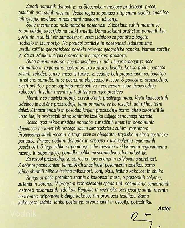 SUHE MESNINE NA SLOVENSKEM, Stanislav Renčelj