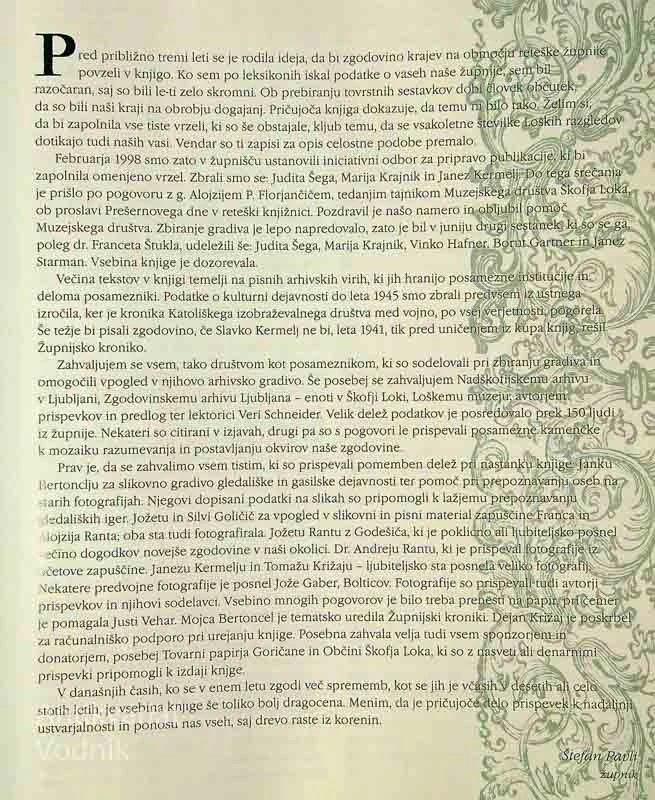 KRONIKA ŽUPNIJE RETEČE