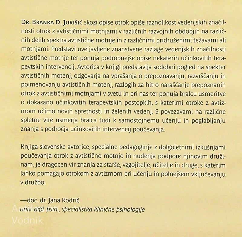 OTROCI Z AVTIZMOM; PRIROČNIK ZA UČITELJE IN STARŠE, Branka D. Jurišić