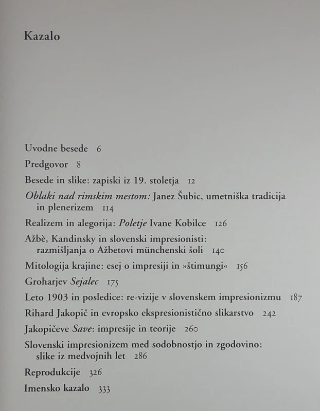 REALIZEM, IMPRESIONIZEM, POSTIMPRESIONIZEM; Tomaž Brejc